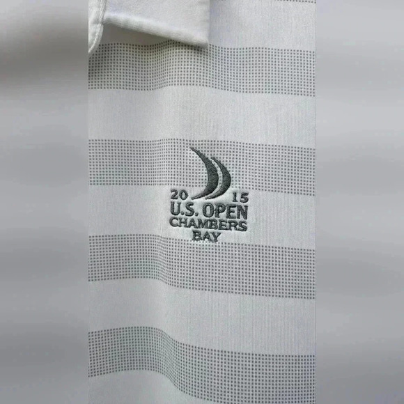 Adidas Men's Climacool Gradient Stripe 2015 U.S. Opening Golf Polo Shirt XL - Picture 4 of 5